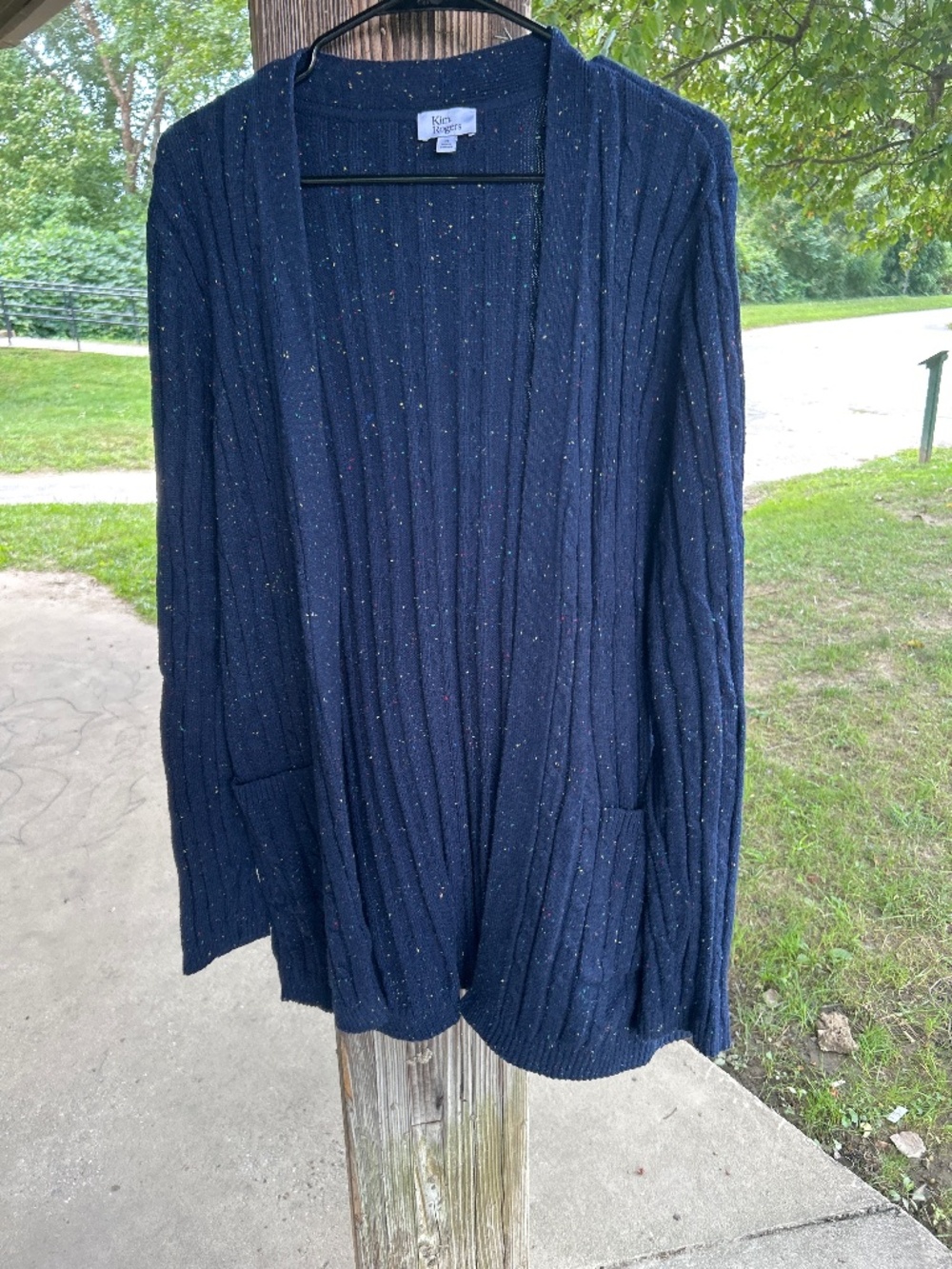 Cable knit duster